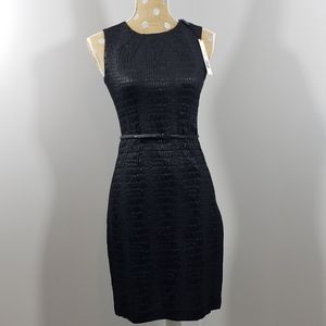 NWOT Elie Tahari Black Reptile Texture Dres…